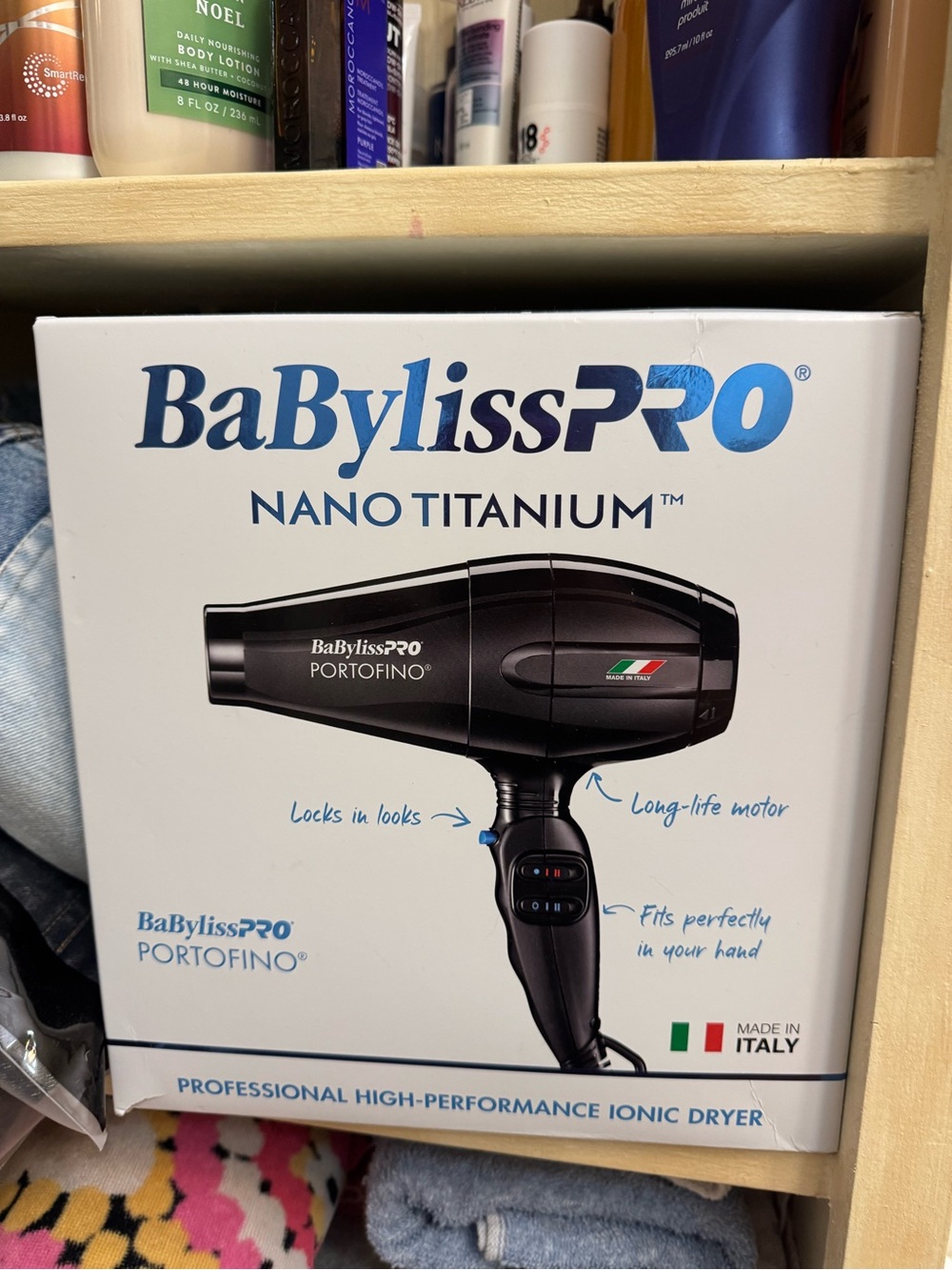 BaBylissPRO Nano Titanium Portofino Black Hair Dryer